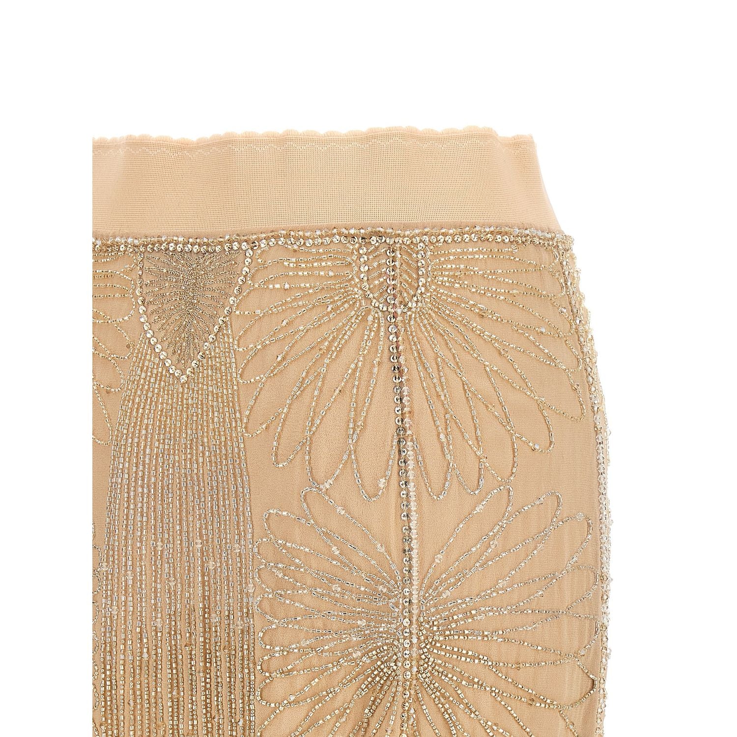 The Attico Multicolor Silk Long Skirt