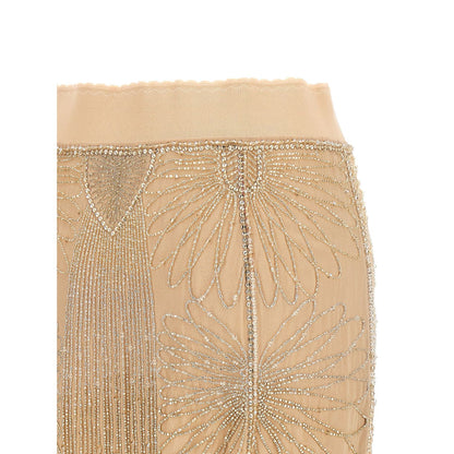 The Attico Multicolor Silk Long Skirt