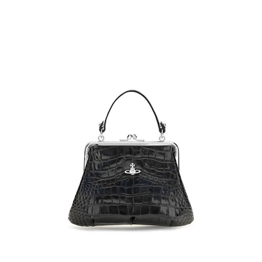Vivienne Westwood Black Calf Leather Bos Taurus Handbag