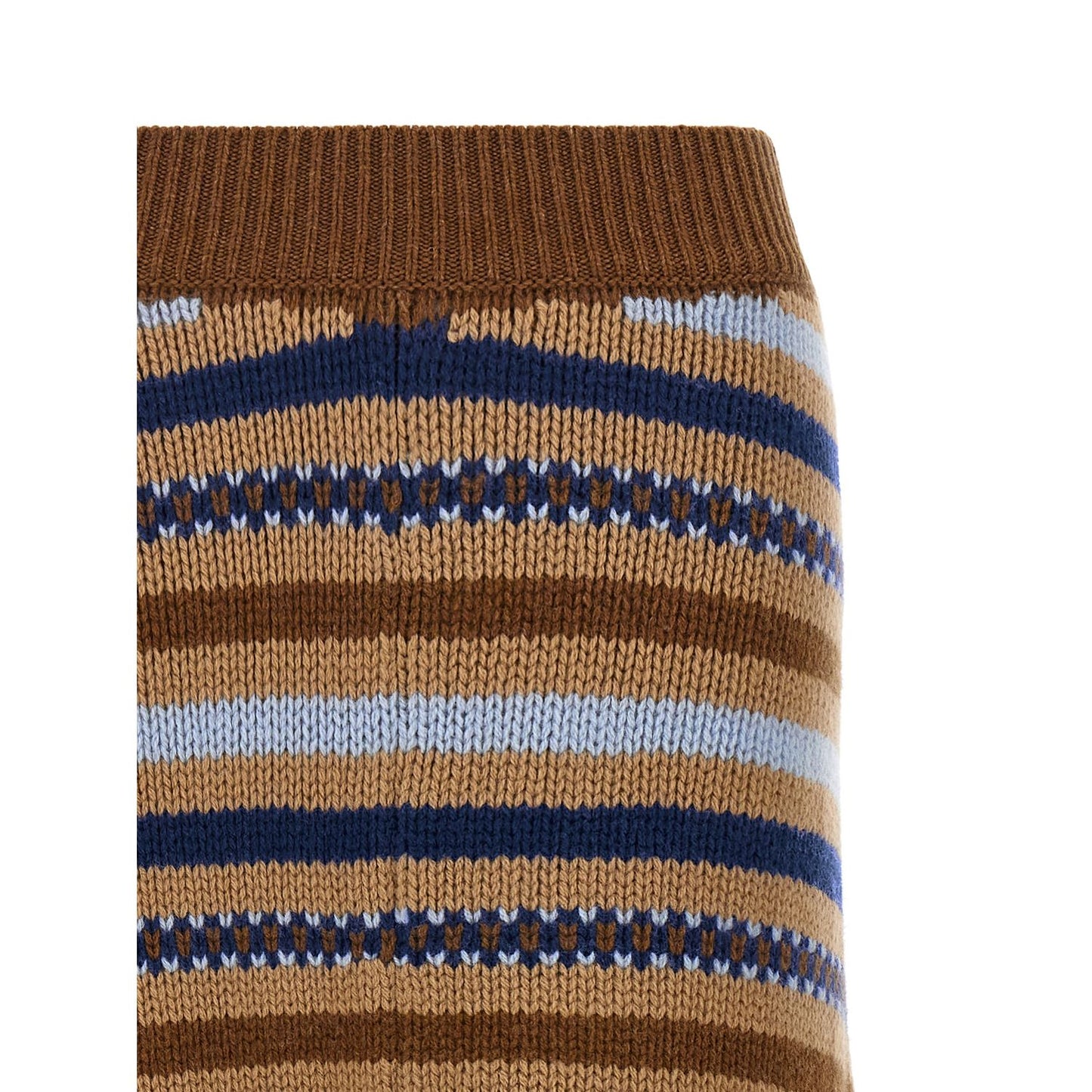 Alanui Multicolor Virgin Wool Midi Skirt
