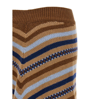 Alanui Multicolor Virgin Wool Midi Skirt