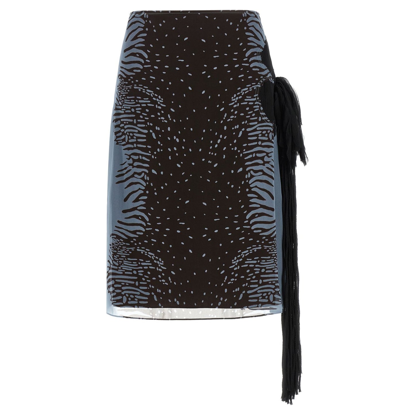 Ferragamo Multicolor Silk Midi Skirt