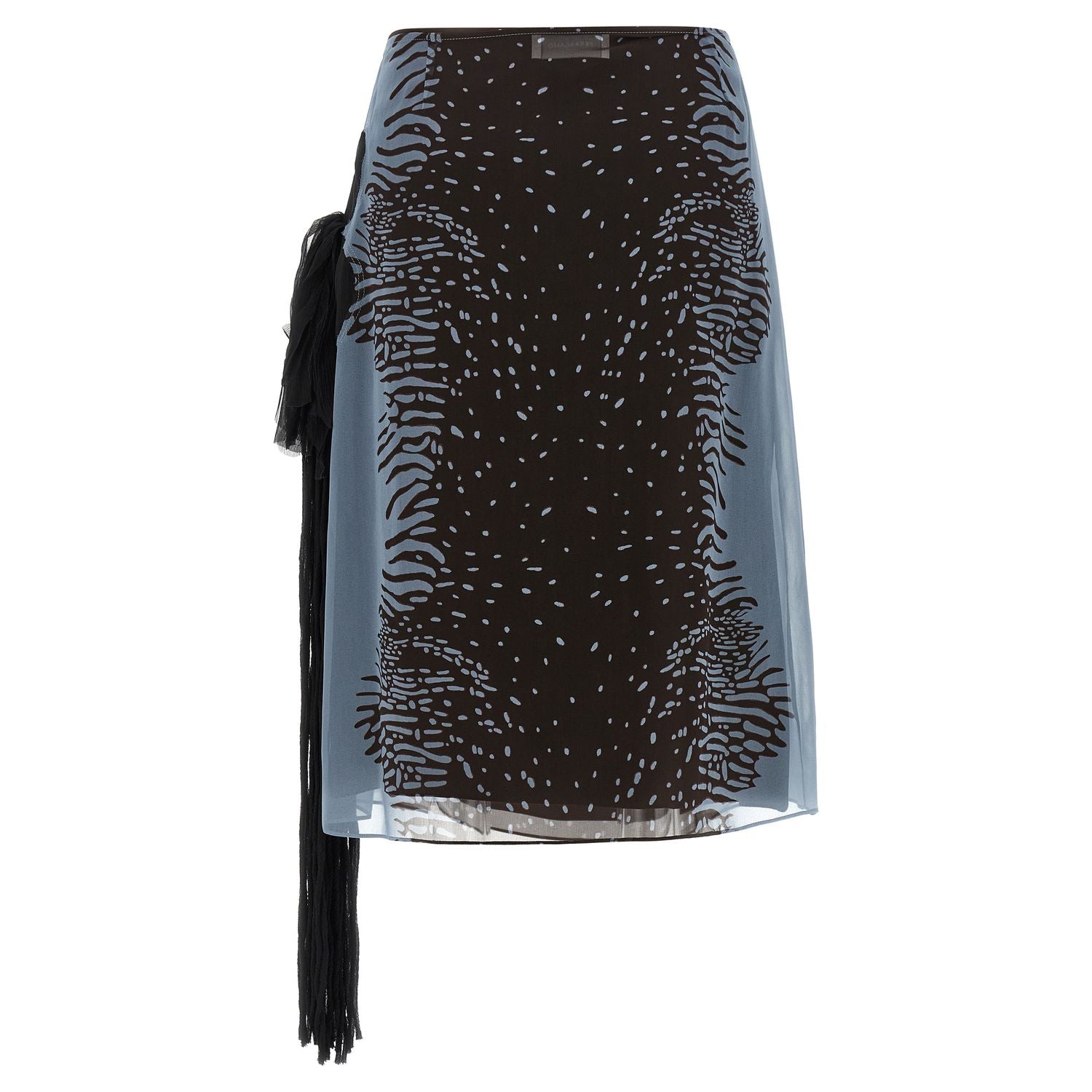 Ferragamo Multicolor Silk Midi Skirt