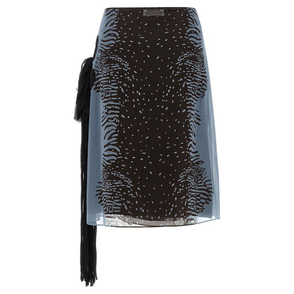 Ferragamo Multicolor Silk Midi Skirt