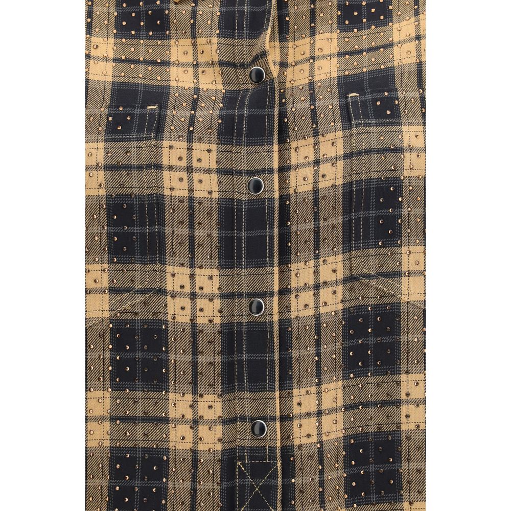 PINKO Beige Viscose Dress Shirt