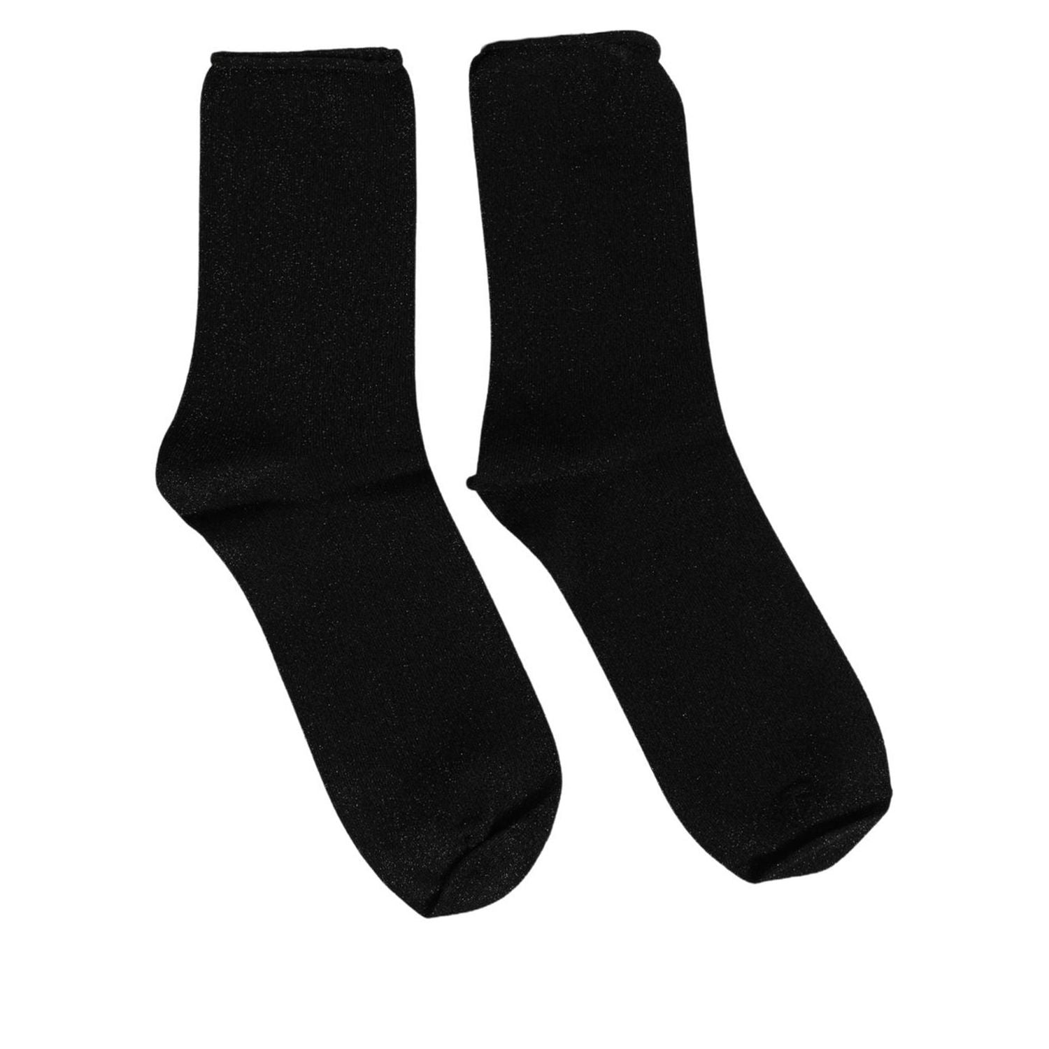 Dolce & Gabbana Men Black Viscose Mid Calf Accessory Socks