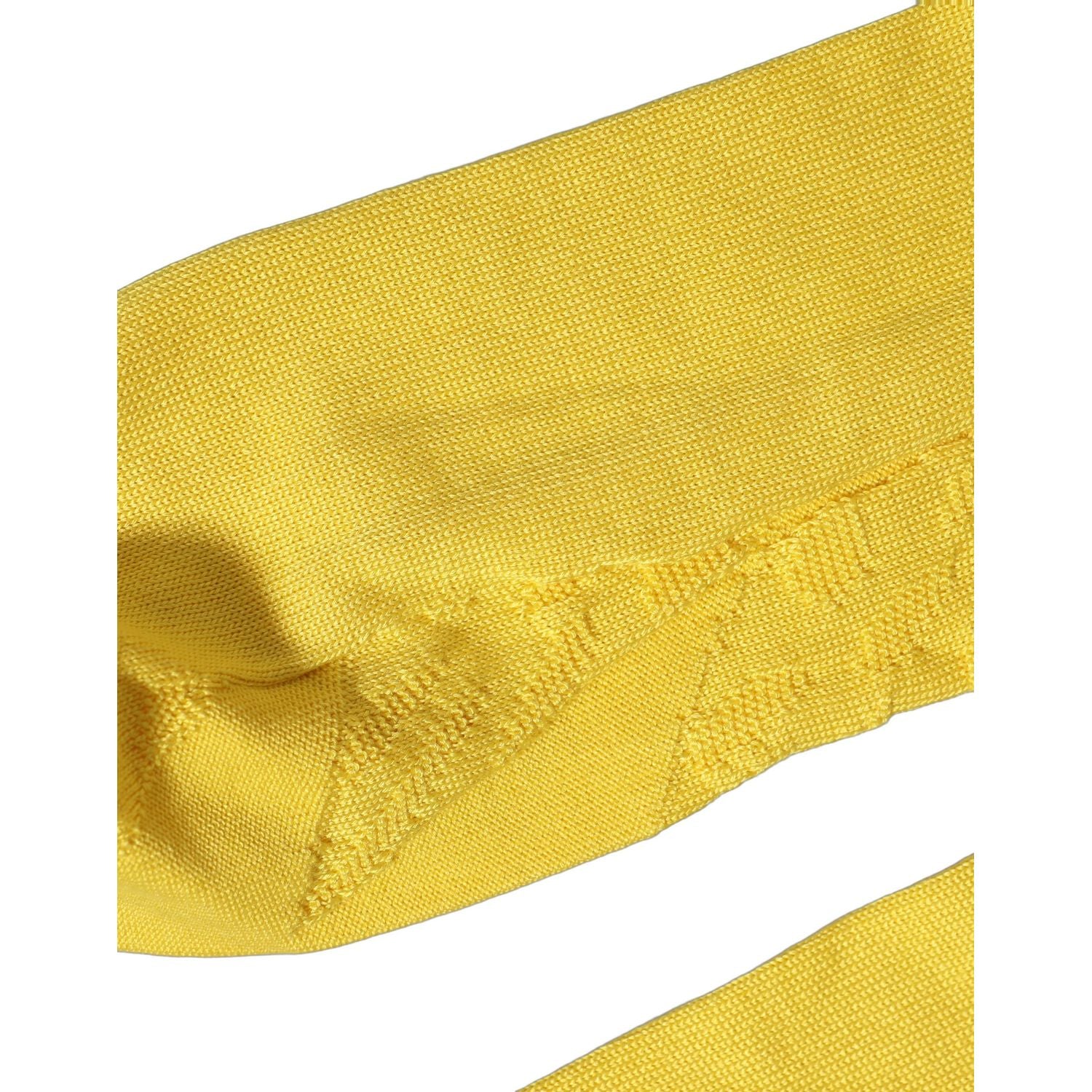Dolce & Gabbana Men Yellow 100% Silk Mid Calf Accessory Socks