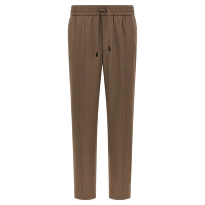 Brioni Brown Wool Casual Pants