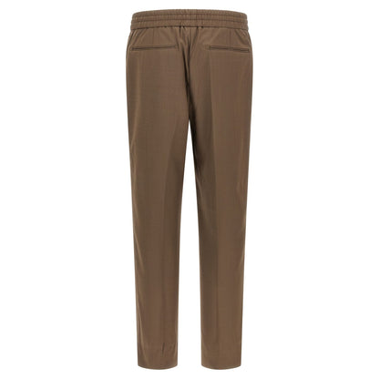 Brioni Brown Wool Casual Pants