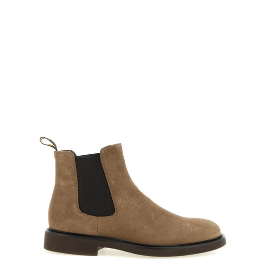 Doucal's Beige Lamb Leather Ankle Boots