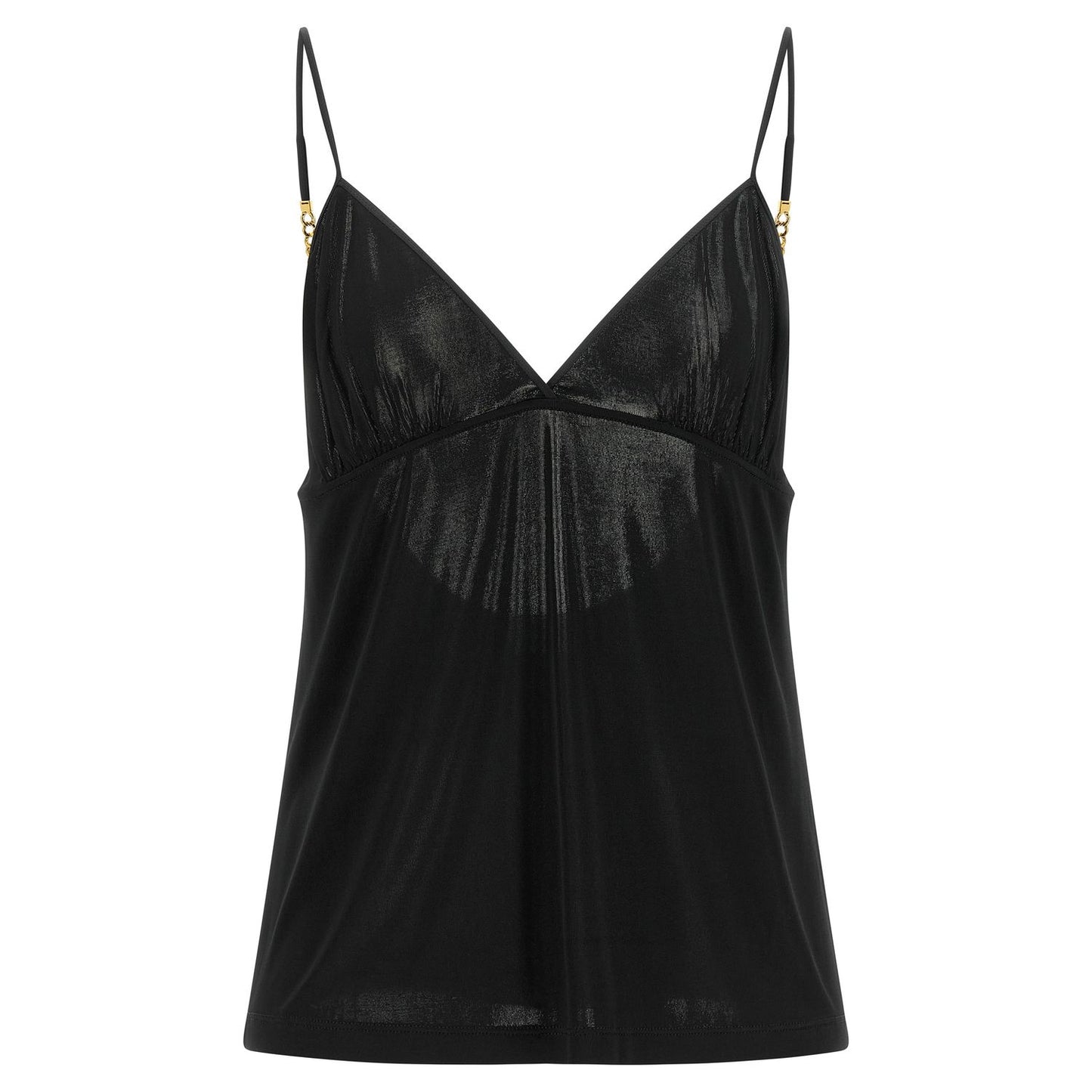 Saint Laurent Black Viscose Tank Tops