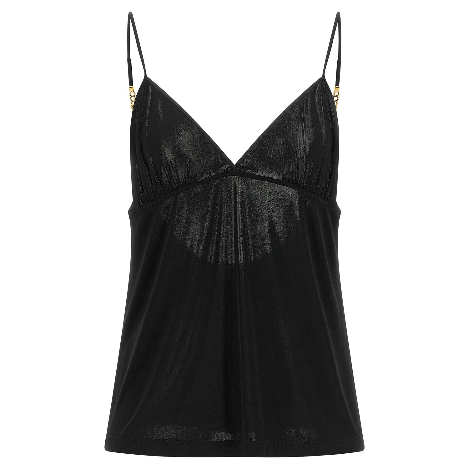 Saint Laurent Black Viscose Tank Tops