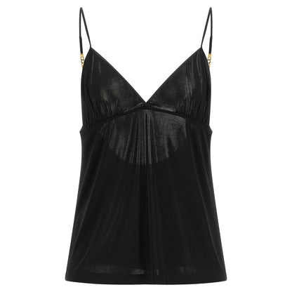 Saint Laurent Black Viscose Tank Tops