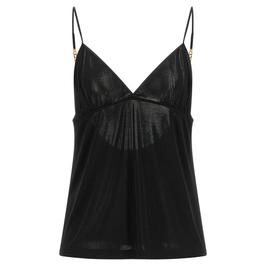 Saint Laurent Black Viscose Tank Tops