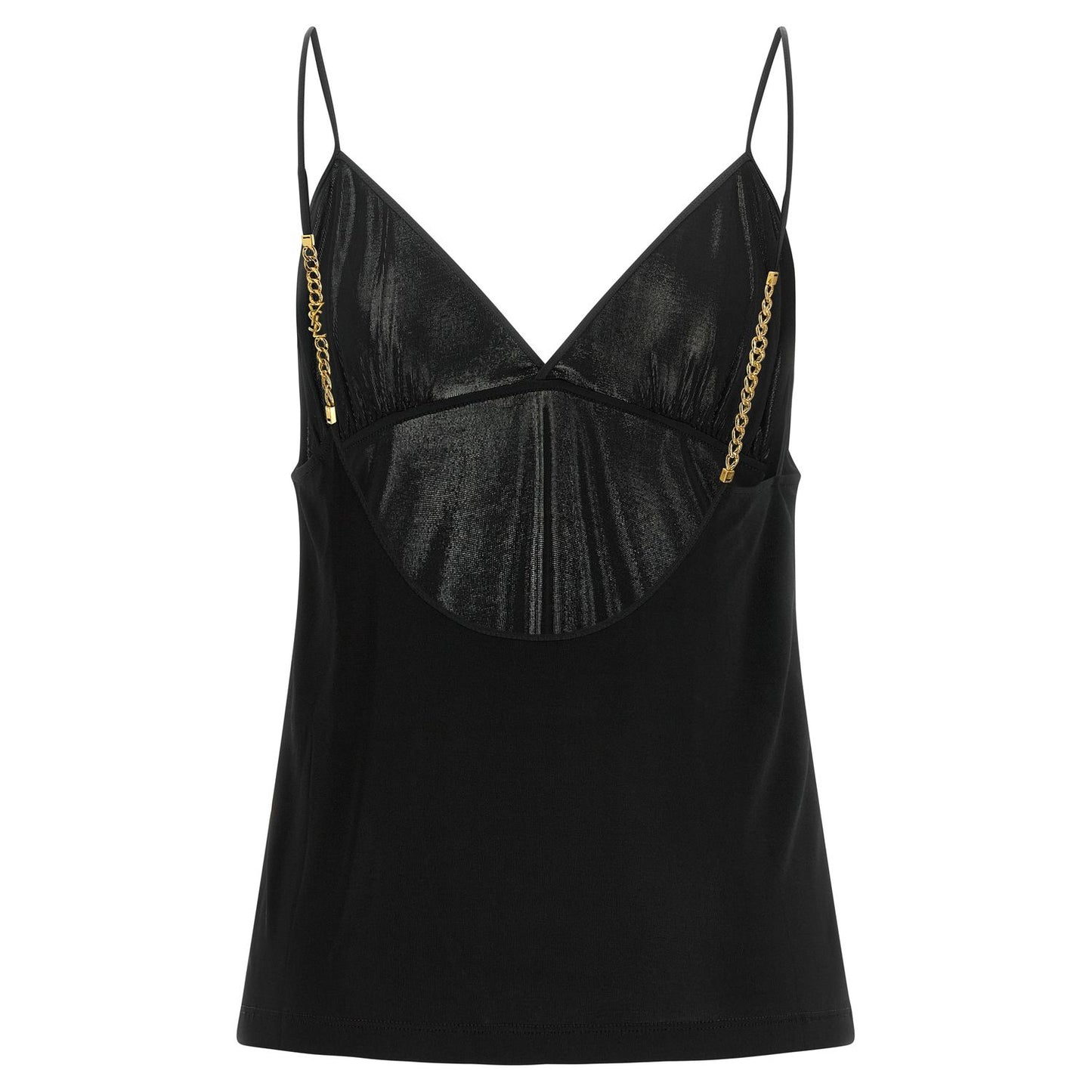 Saint Laurent Black Viscose Tank Tops