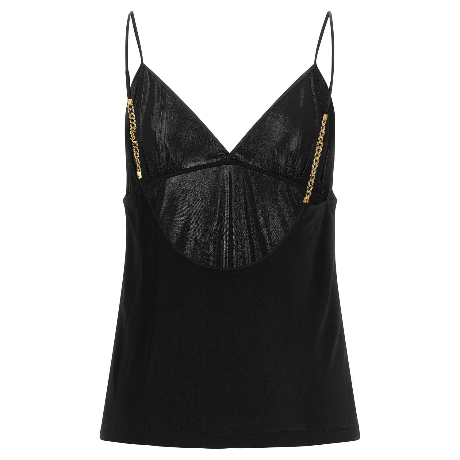 Saint Laurent Black Viscose Tank Tops