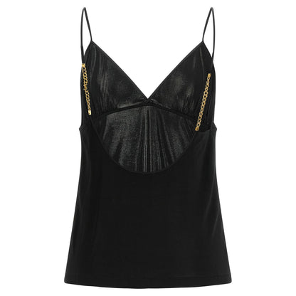 Saint Laurent Black Viscose Tank Tops