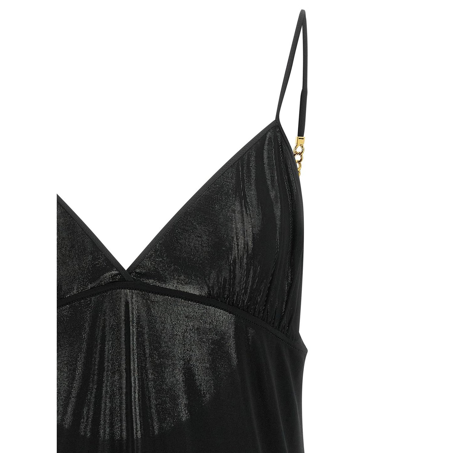 Saint Laurent Black Viscose Tank Tops