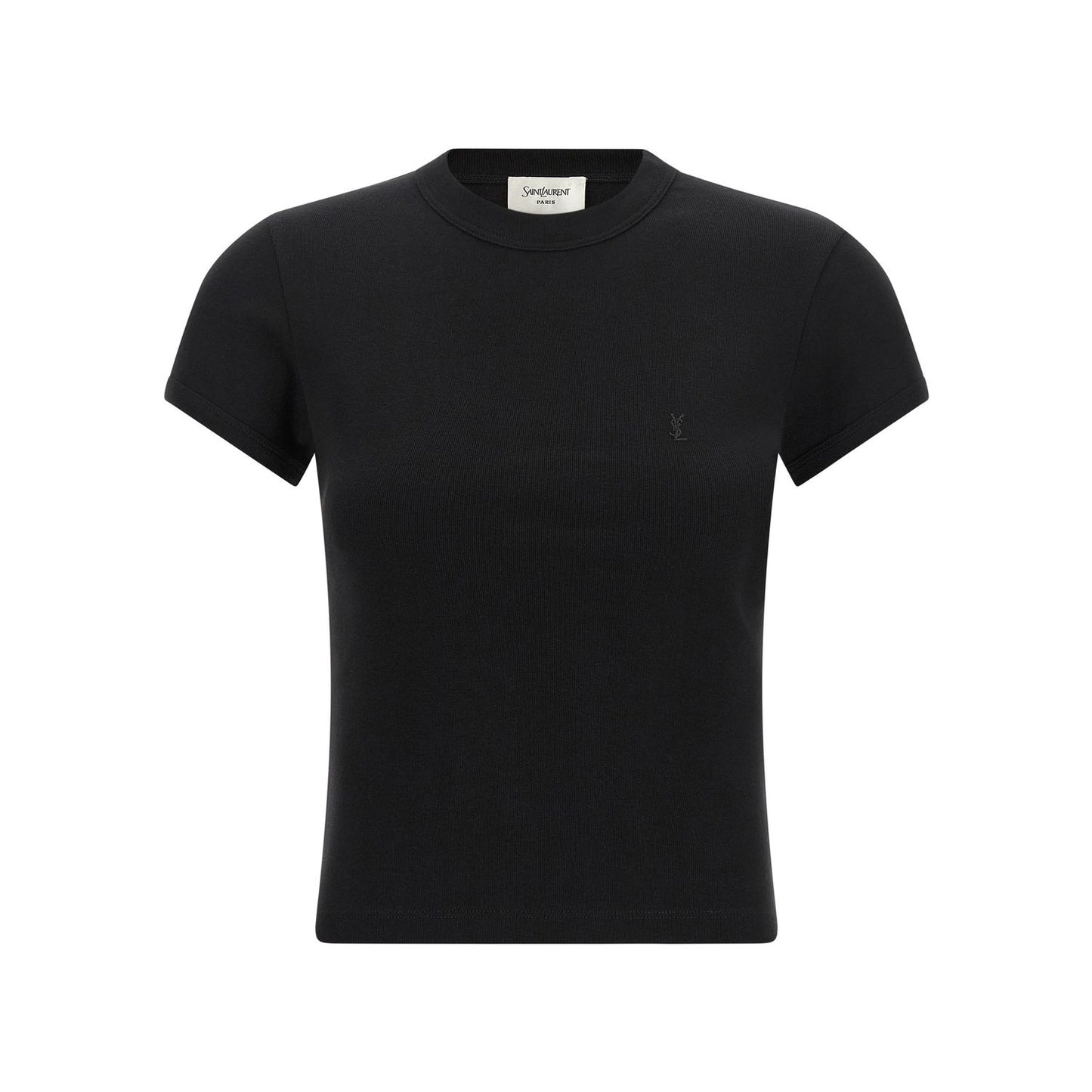 Saint Laurent Black Cotton T-Shirt