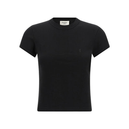 Saint Laurent Black Cotton T-Shirt
