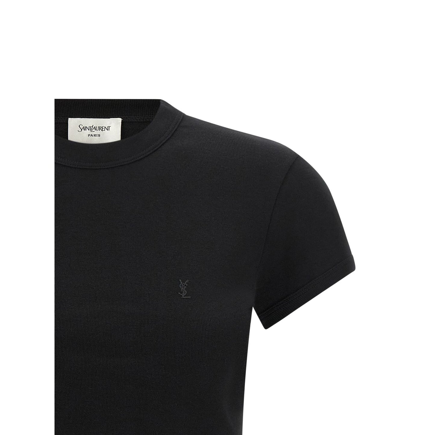 Saint Laurent Black Cotton T-Shirt