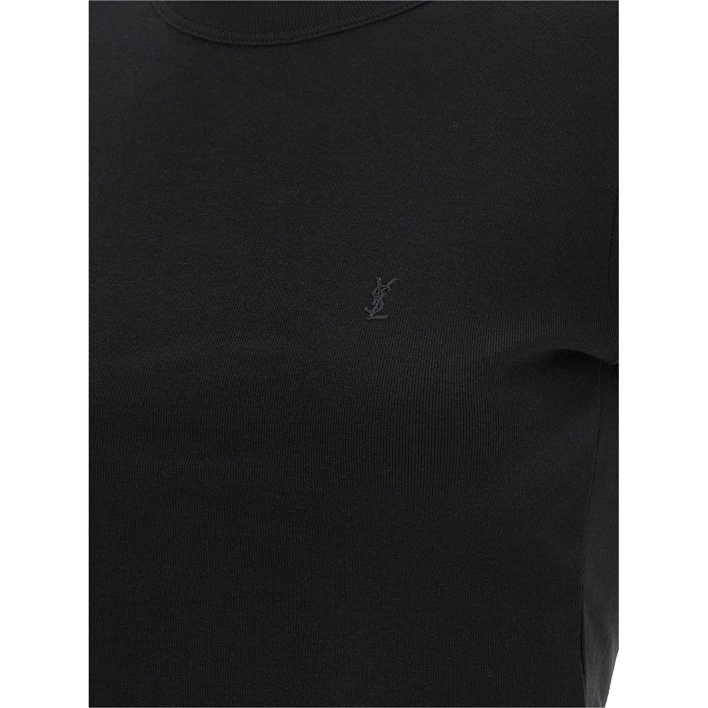 Saint Laurent Black Cotton T-Shirt