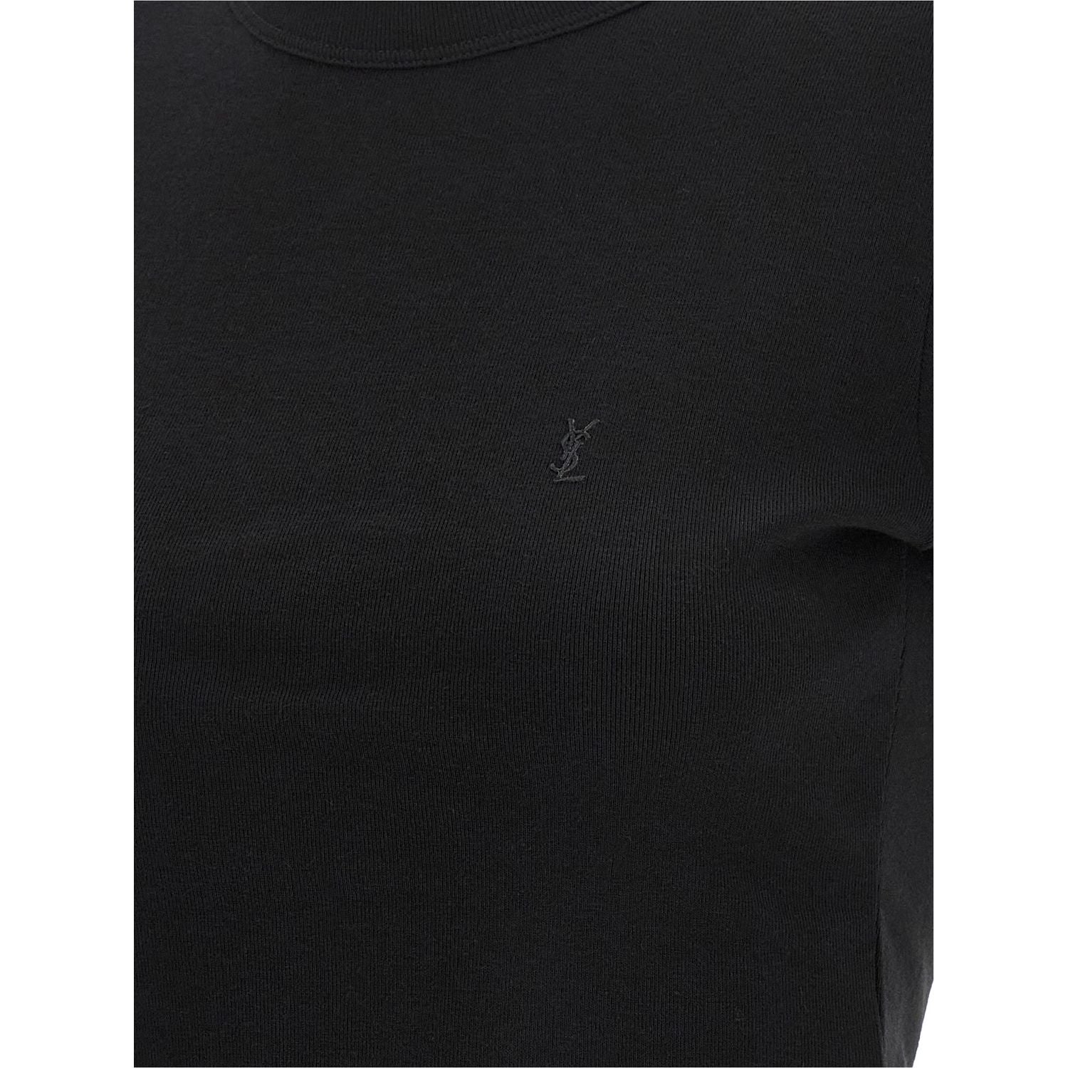Saint Laurent Black Cotton T-Shirt