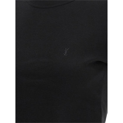 Saint Laurent Black Cotton T-Shirt