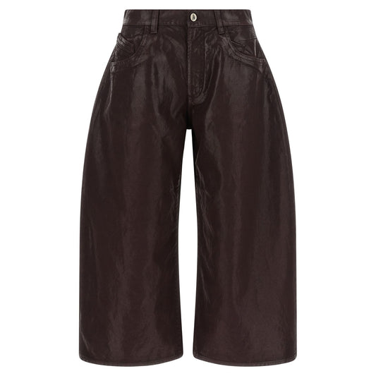 The Attico Purple Cotton Cropped Pants
