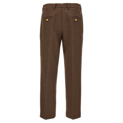 Prada Brown Virgin Wool Casual Pants
