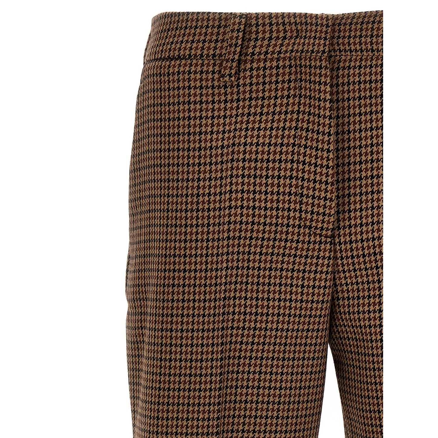 Prada Brown Virgin Wool Casual Pants