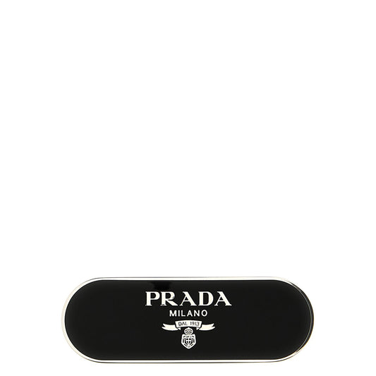 Prada Black Stainless Steel Hair Clip
