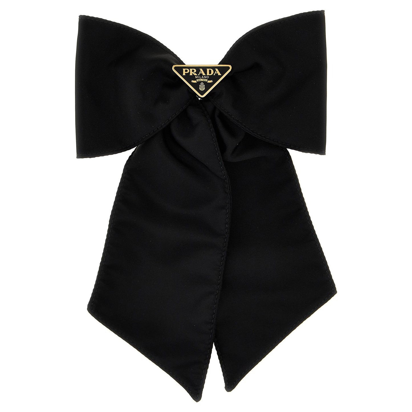 Prada Black Brass Hair Clip