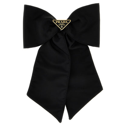Prada Black Brass Hair Clip