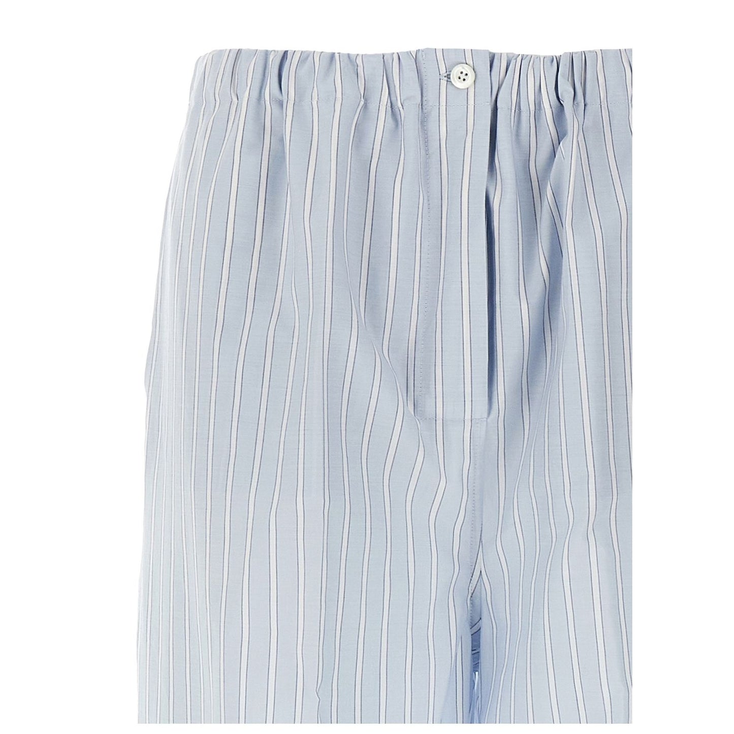 Prada Blue Cotton Casual Pants