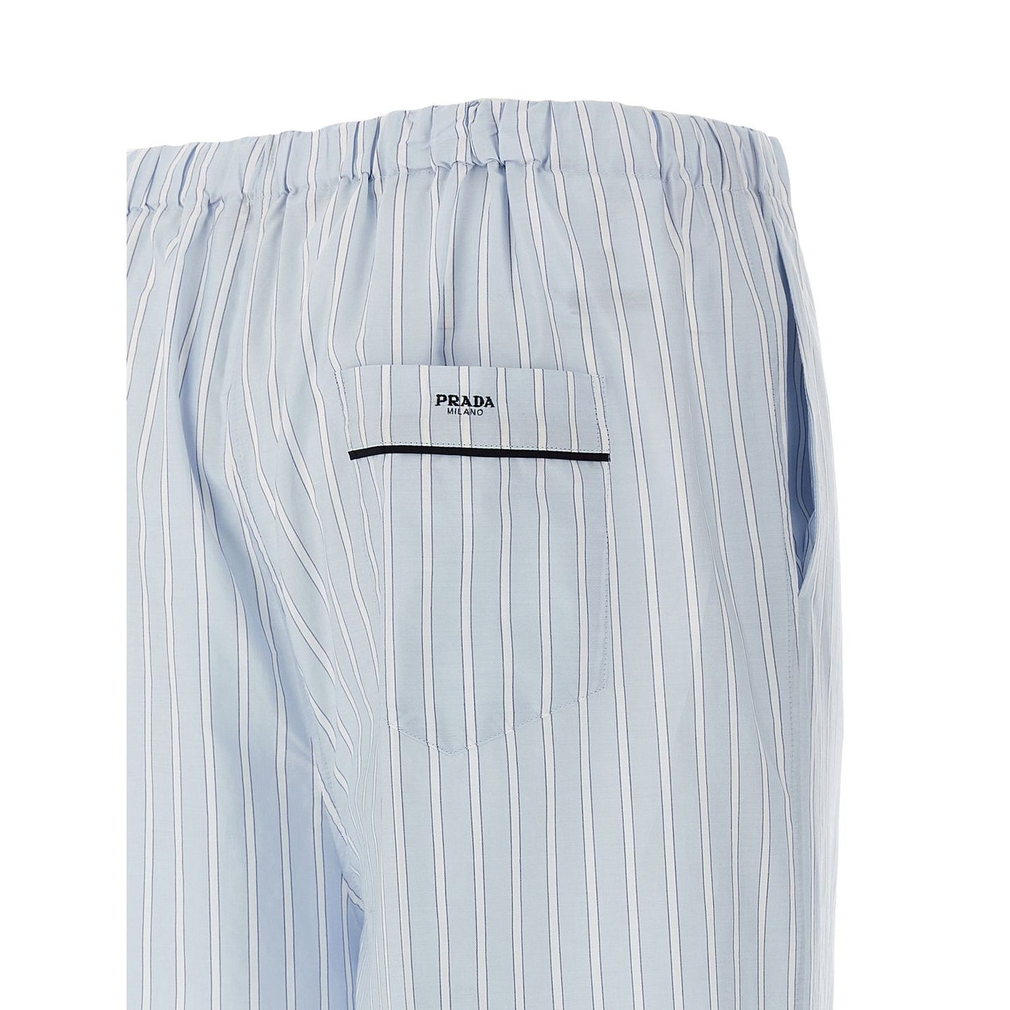 Prada Blue Cotton Casual Pants