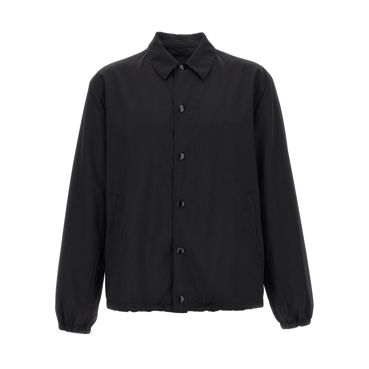 Prada Black Virgin Wool Full-Length Jacket