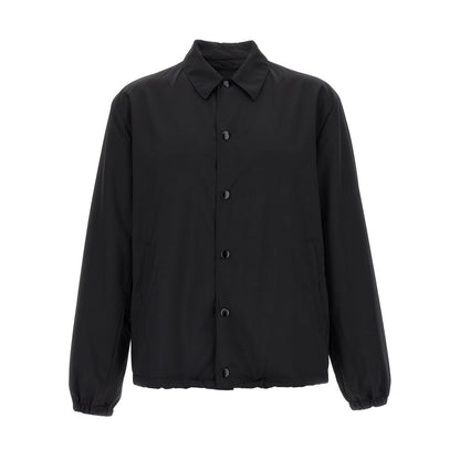 Prada Black Virgin Wool Full-Length Jacket