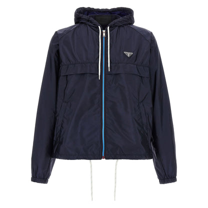 Prada Blue Recycled Polyamide Jacket