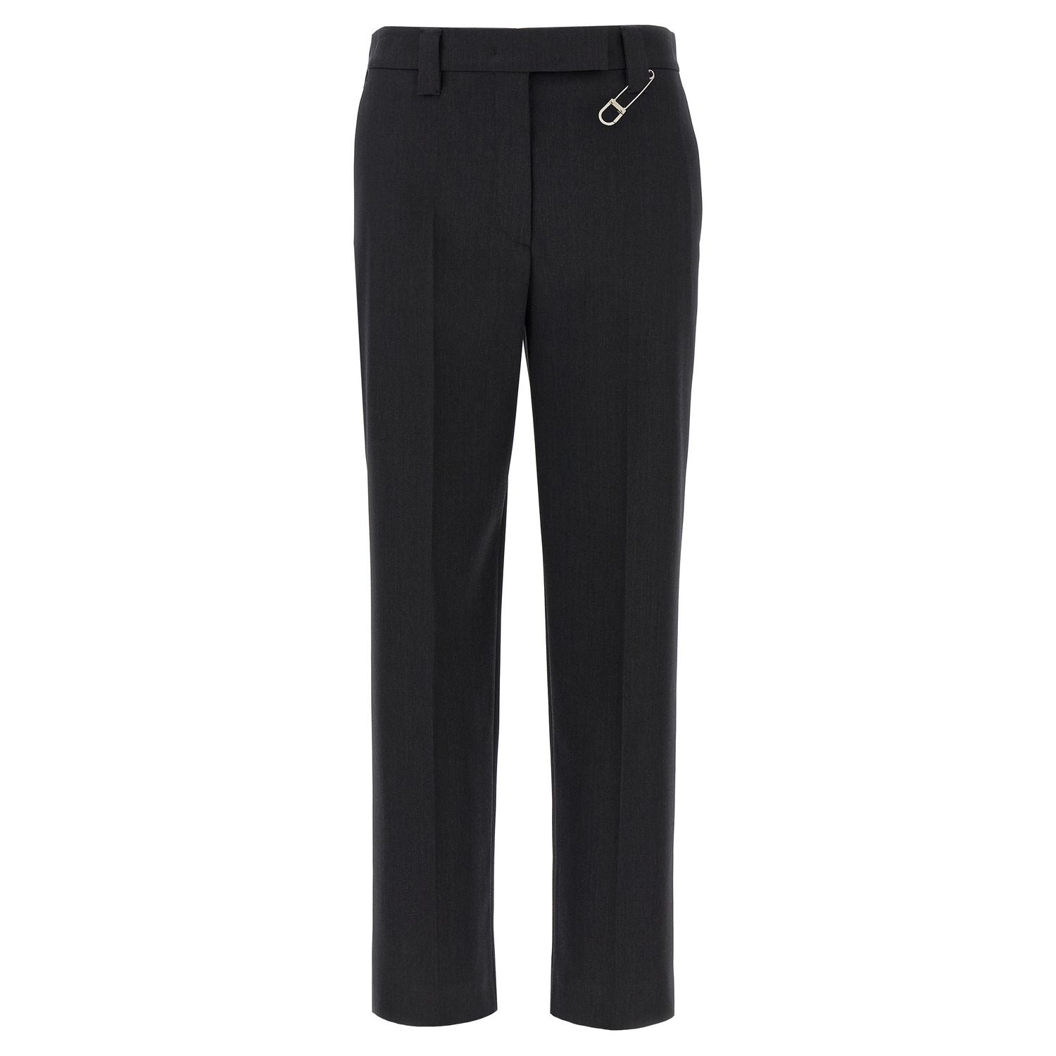 Prada Gray Virgin Wool Dress Pants