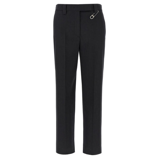 Prada Gray Virgin Wool Dress Pants