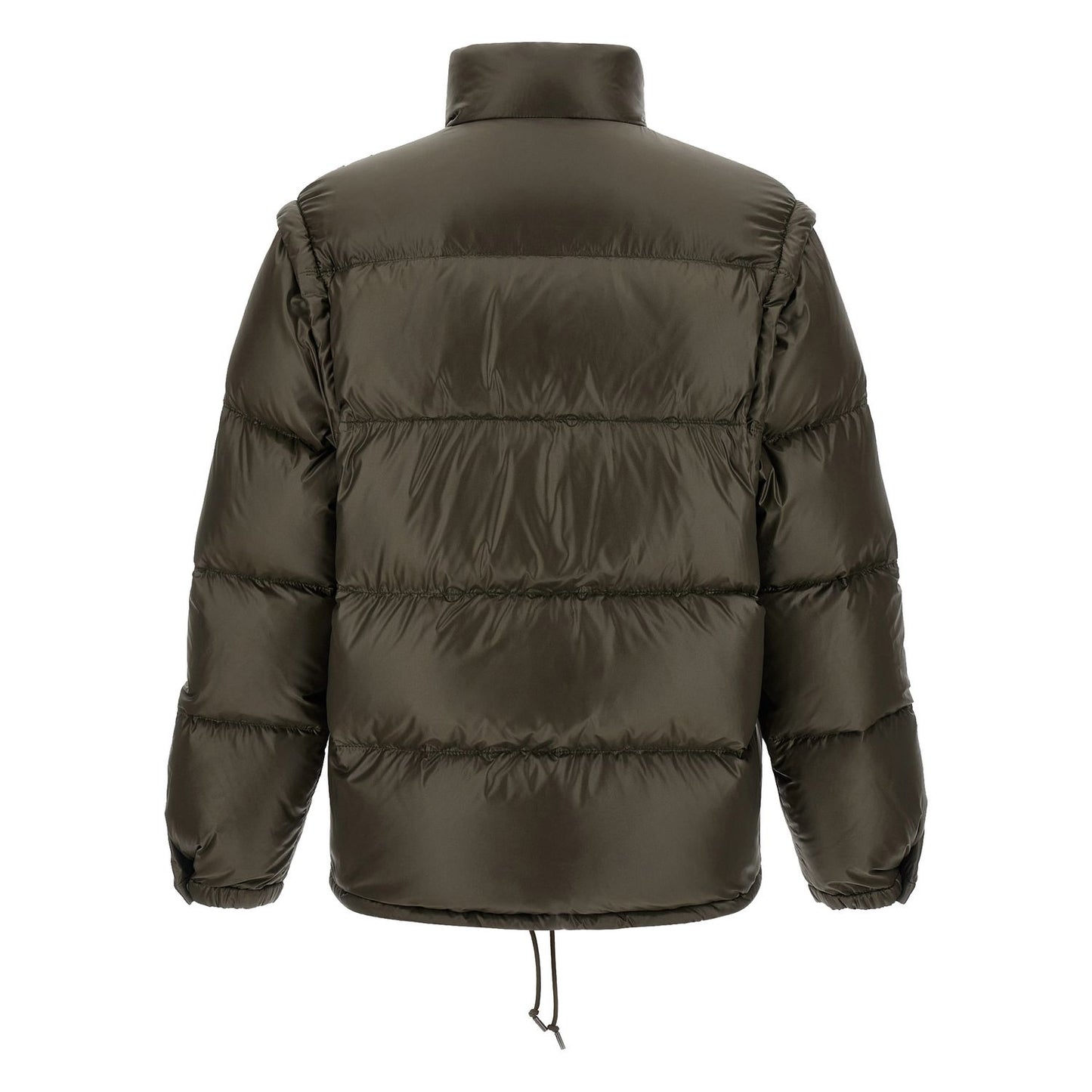 Prada Gray Recycled Polyamide Full-Length Jacket