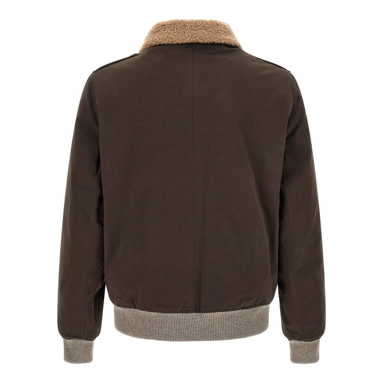 Brunello Cucinelli Brown Cotton Bomber