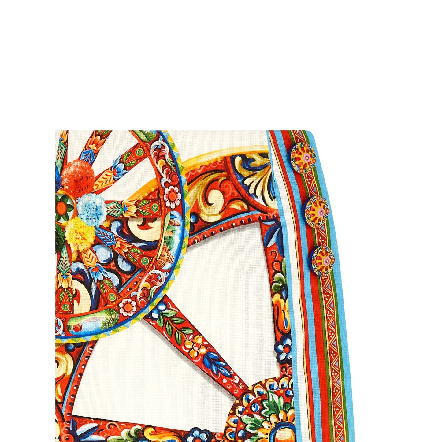 Dolce & Gabbana Multicolor Cotton Long Skirt