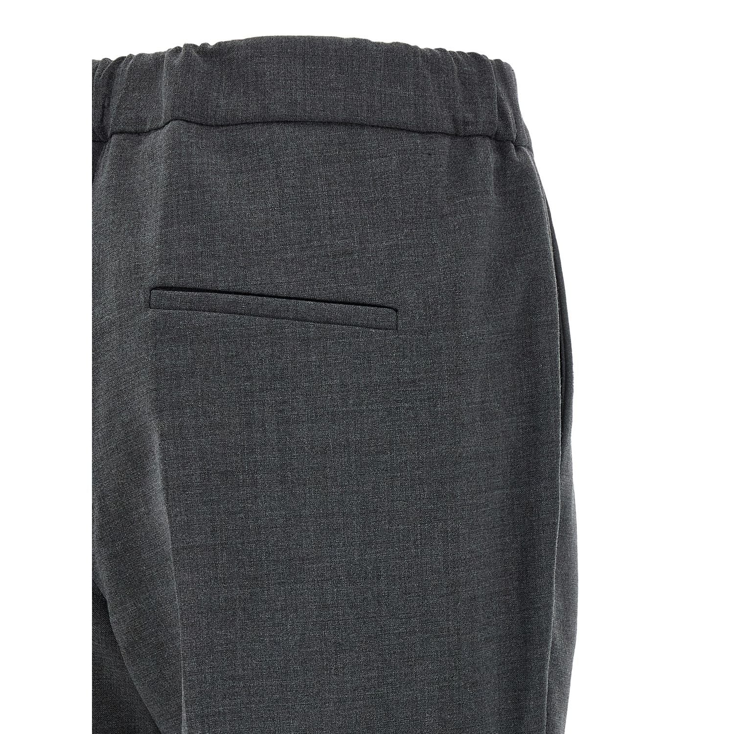 Alberto Biani Gray Polyester Cropped Pants