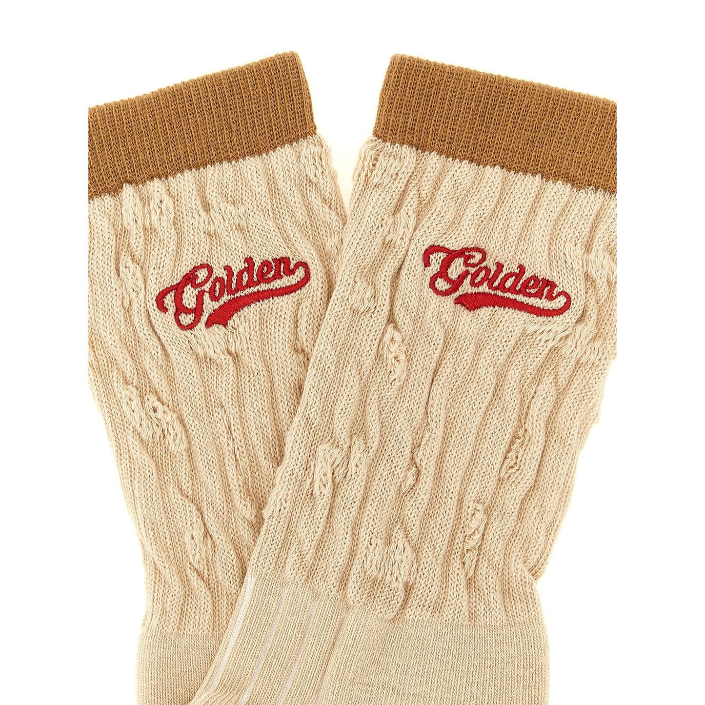 Golden Goose Beige Cotton Socks