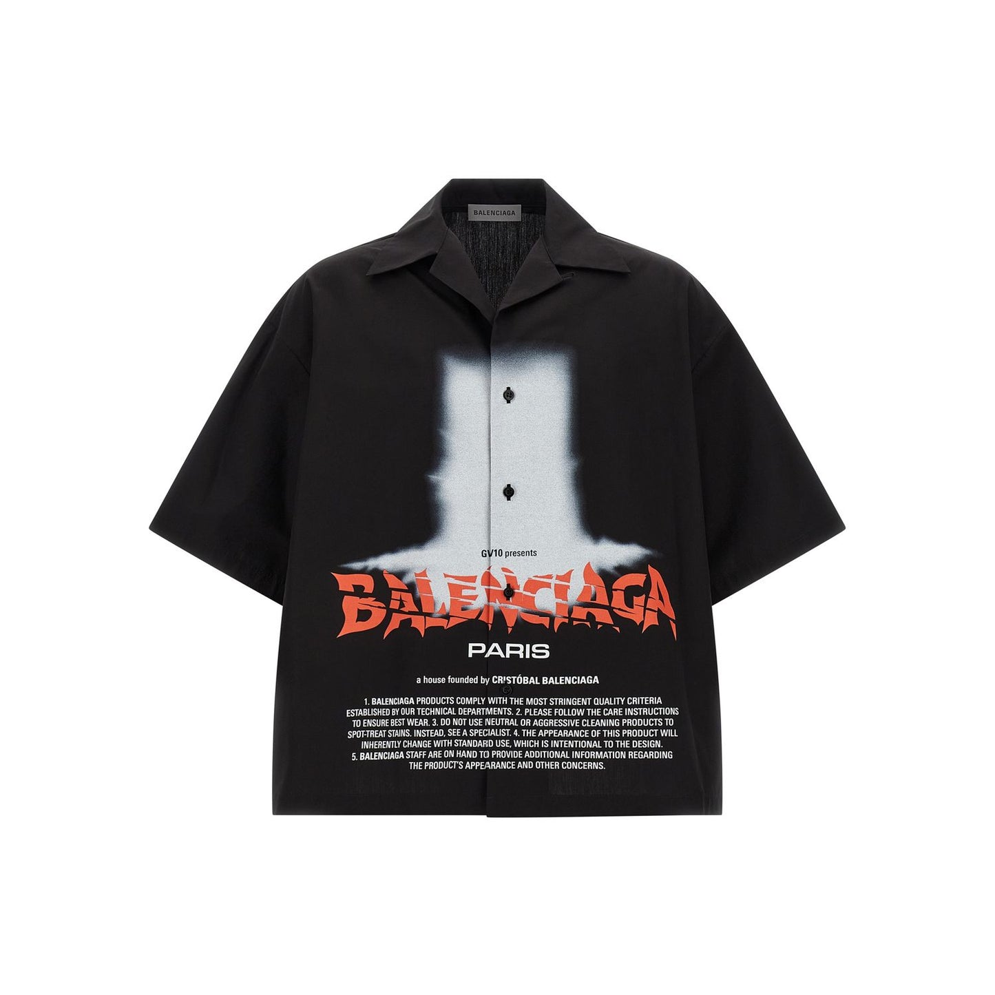 Balenciaga Black Cotton Blouse