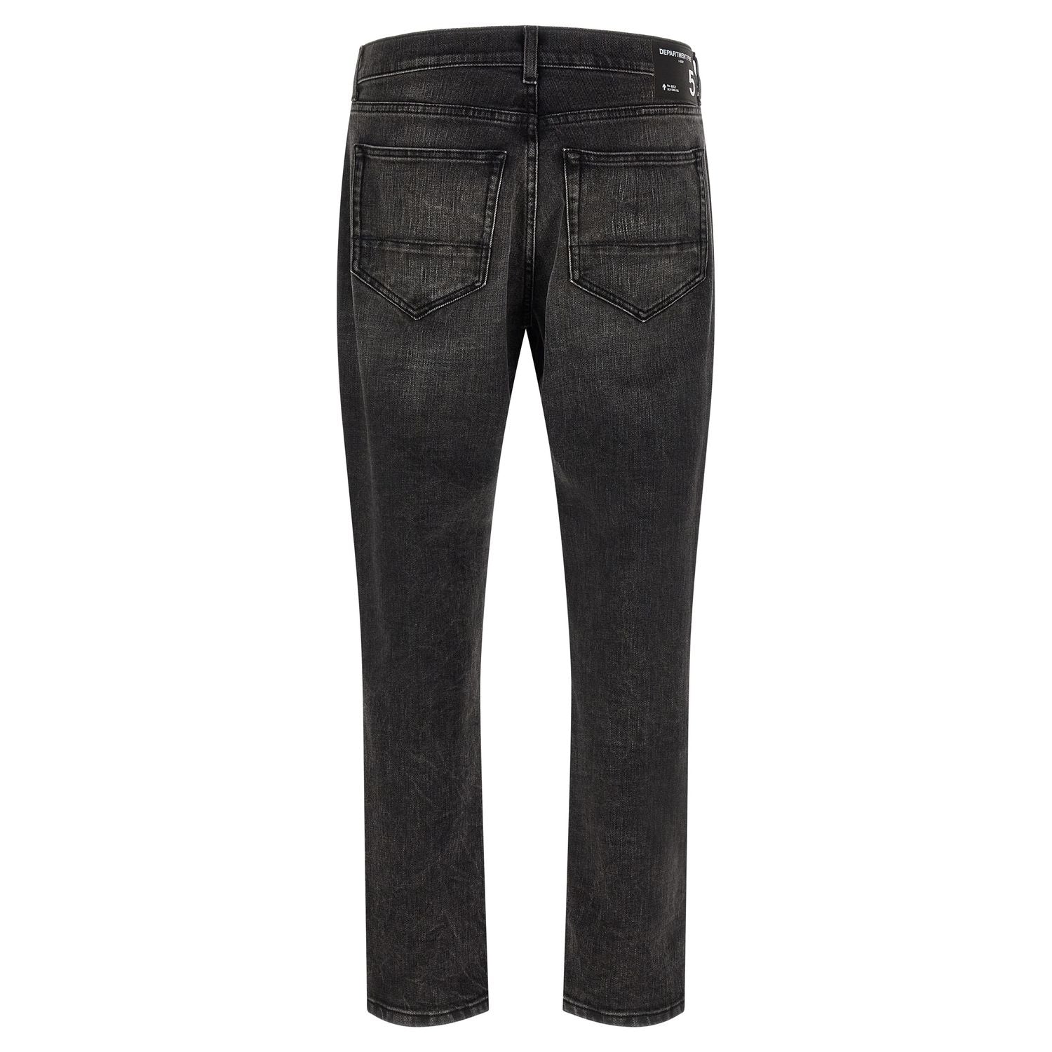 Department 5 Black Cotton Cropped Jeans