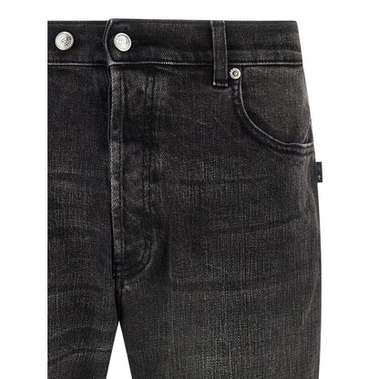 Department 5 Black Cotton Cropped Jeans