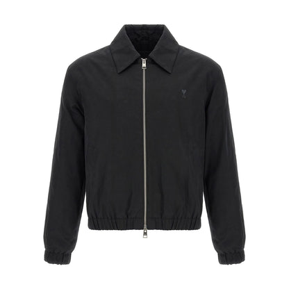 Ami Paris Black Cotton Bomber
